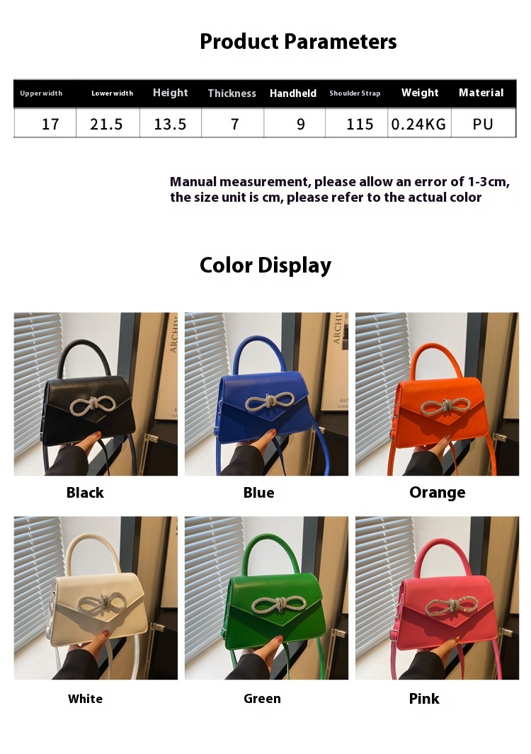 Elegante borsa a tracolla da donna con fiocco - versatile handbag_voghion.com
