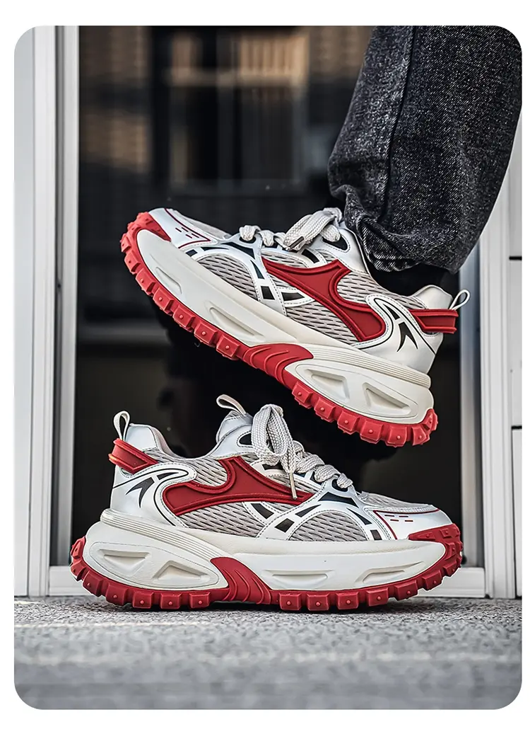 Chaussures de sport antidérapantes pour hommes, chaussures décontractées à plateforme rehaussante, chaussures tendance pour papa_voghion.com