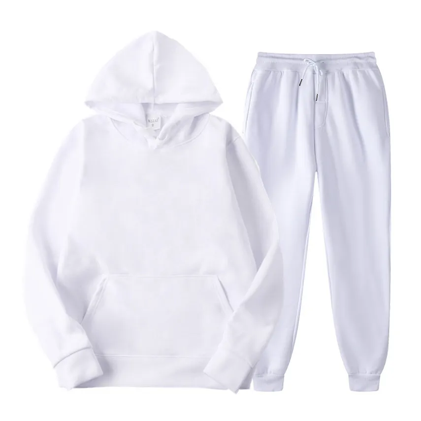 Men's Tracksuits Blank Fleece Sweatpants And Hoodie Set Unisex Jogging Suits Sweatsuit Men Joggers For Chandals Para_voghion.com