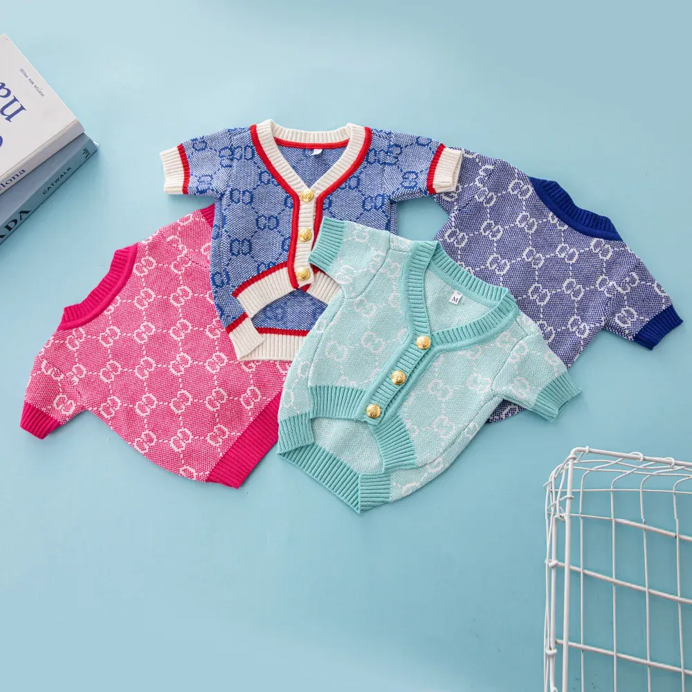 Cardigan pour chien, vêtements de marque pour animaux de compagnie, corgi, chauds en automne et en hiver, pull pour chien à la mode_voghion.com