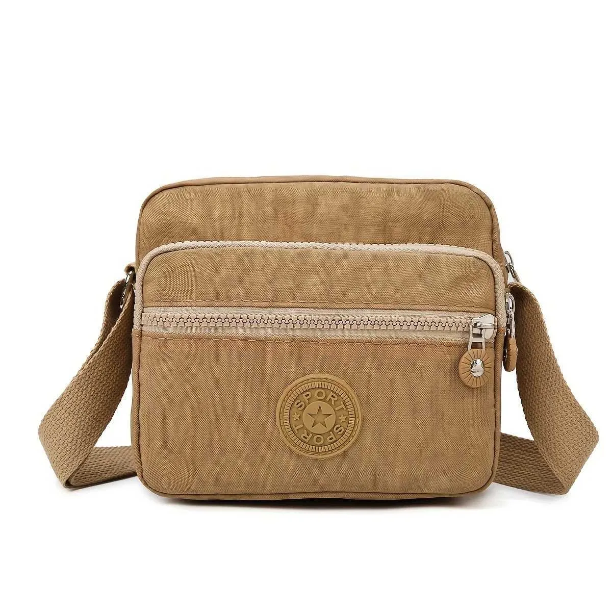 Borsa a tracolla retrò in nylon, elegante e resistente, organizer per telefono cellulare - versatile per viaggi, sport, abbigliamento casual C241021_voghion.com
