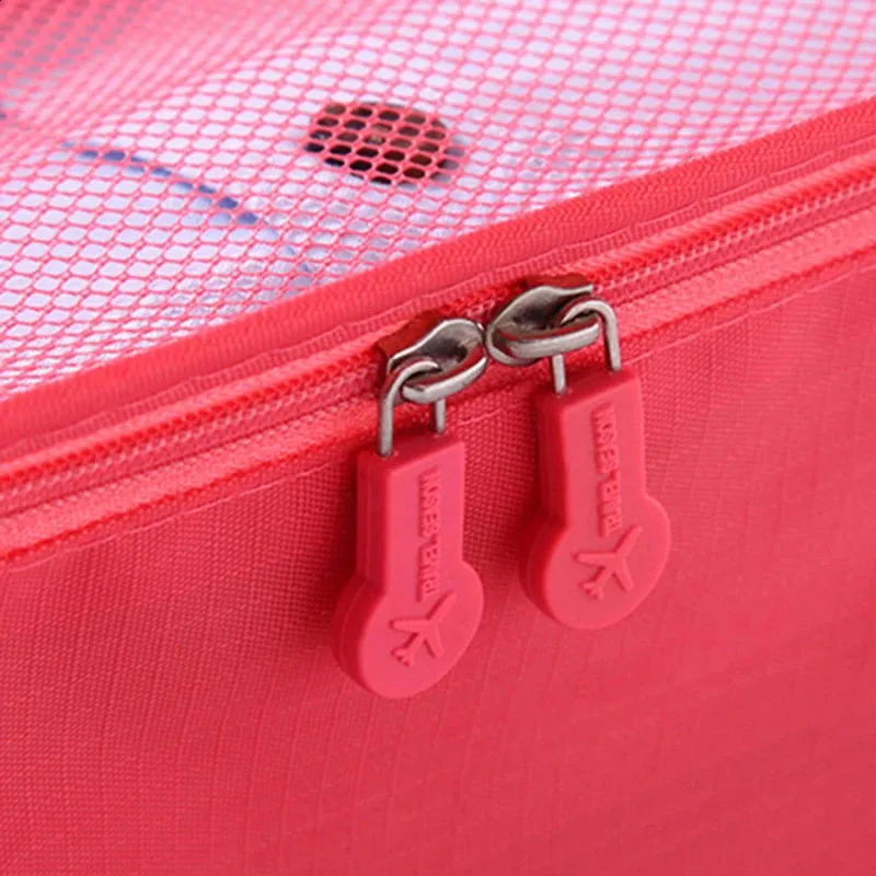 7 Teile/satz Reise Lagerung Taschen Hause Reißverschluss Digitale Daten Kabel Organizer Für Kleidung Schuh Lage Verpackung Cube Koffer Ordentlich_voghion.com