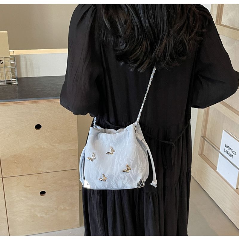 Borsa a mano Super Niche per donna Nuova borsa a secchiello popolare a forma di farfalla, versatile, monospalla, diagonale_voghion.com