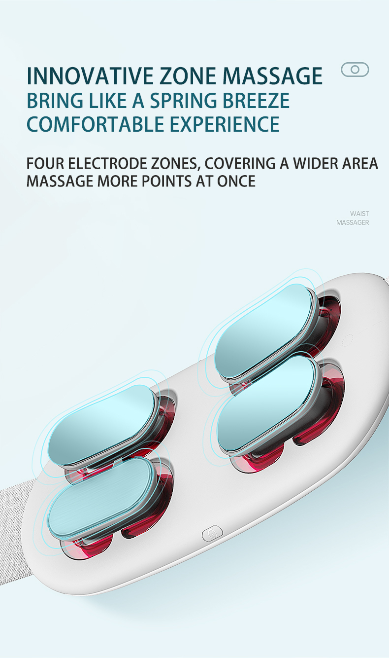Massaggio lombare Massaggio addominale Riscaldamento a impulsi Terapia con luce infrarossa Bassa frequenza Effetto magnetico Sollievo dal dolore_voghion.com