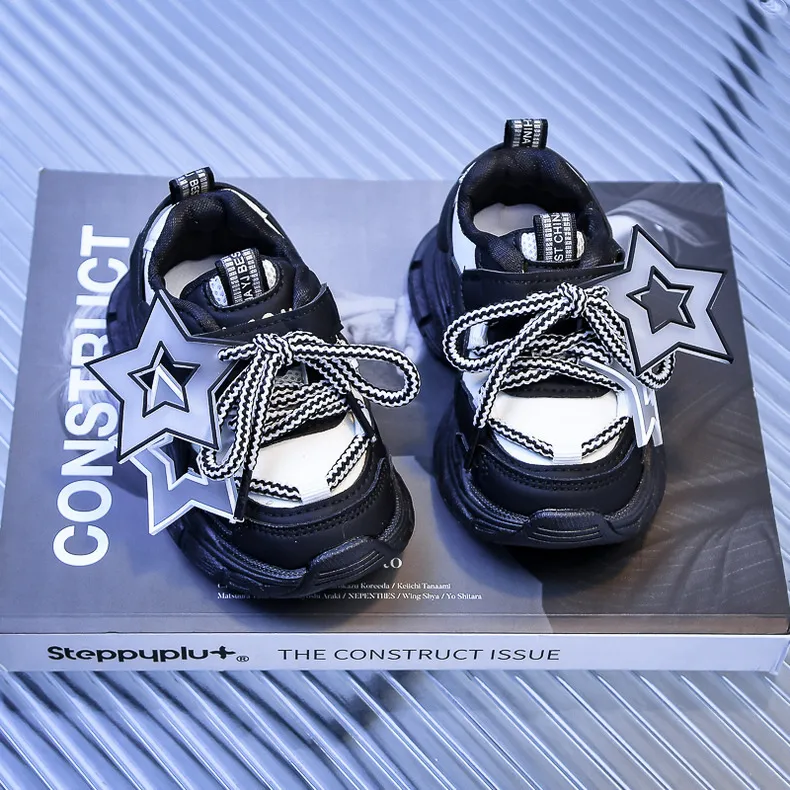 Scarpe da ginnastica casual eleganti per bambini a forma di stella Decos, comode e antiscivolo, da jogging per bambini, Littlesprouts per ragazze_voghion.com