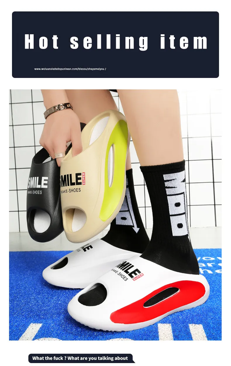 Coppia estiva spessa suola piedi passo fresco EVA uomo e donna sport pantofole alla moda_voghion.com