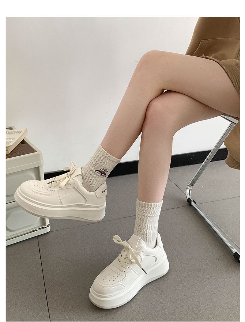Versatile sophisticated, with increased thickness white soles. Women's 2024 new autumn and winter lightweight American_voghion.com