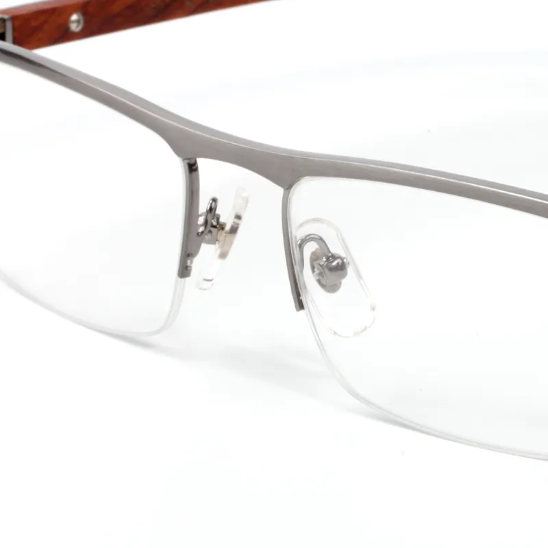 Lunettes de lecture homme design monture acier et branches bois_voghion.com