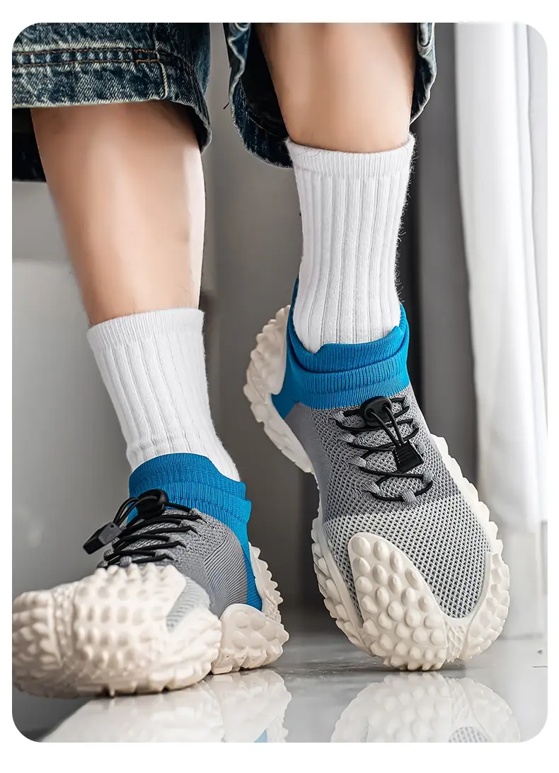 Baskets décontractées pour homme avec semelle pneu et tissu respirant_voghion.com