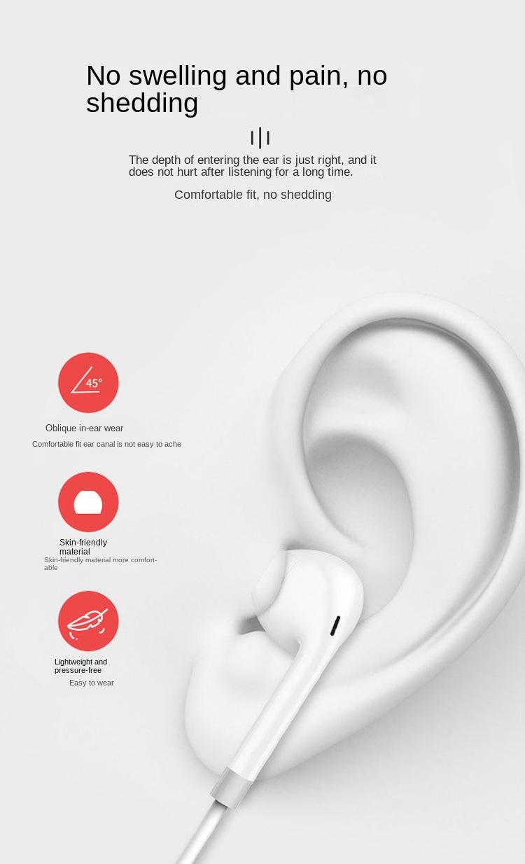 VPB S18 è adatto per telefoni cellulari Xiaomi Oppo, auricolari con controllo cablato Vivo In Ear, auricolari e microfono per chiamate Karaoke_voghion.com