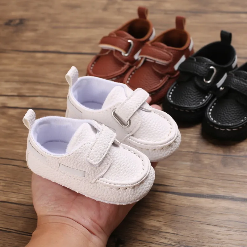 Little Kid Cuir Bébé Antidérapant Fond Souple Bébé Unisexe Décontracté Littlesprouts Nouveau-Né Tout-Petit Premiers Marcheurs Berceau_voghion.com