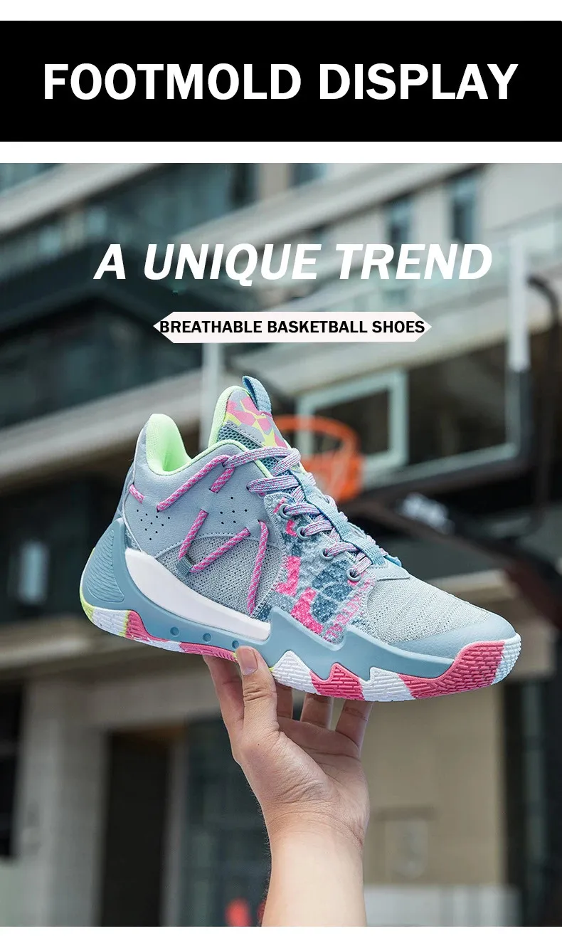 Siatkowe czarne męskie trampki Cut Mid damskie amortyzowane antypoślizgowe buty do koszykówki na zewnątrz buty sportowe_voghion.com