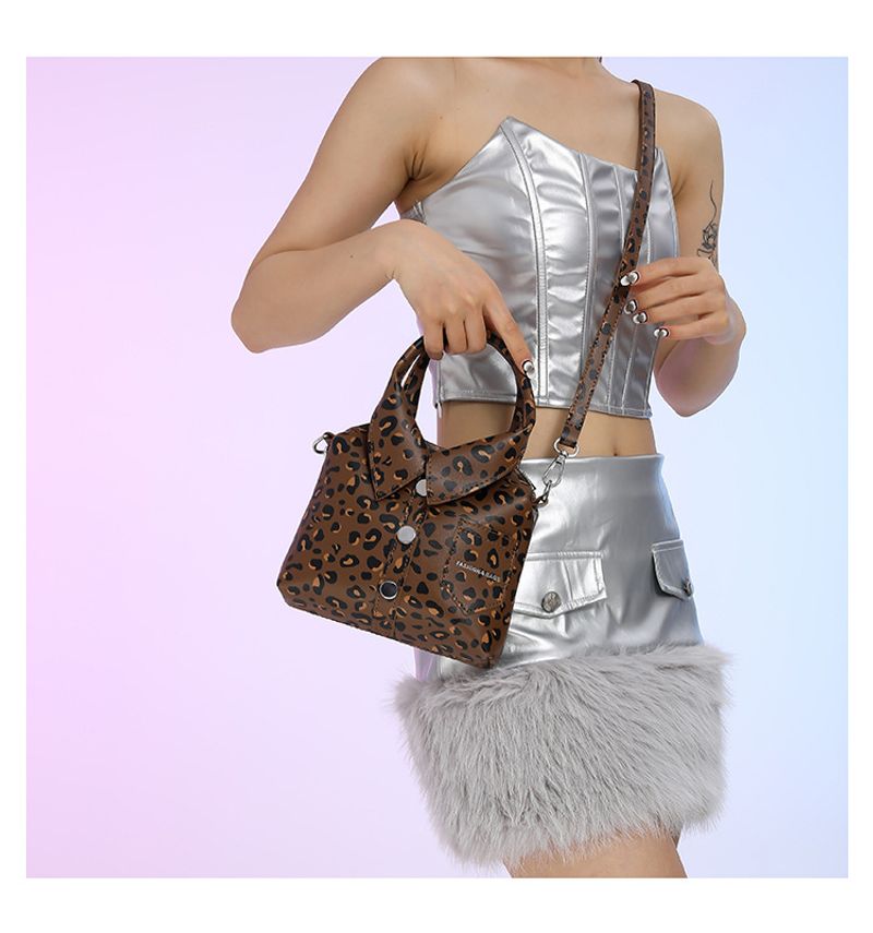 2024 neue PU trendige personalisierte täglic Leopardenmuster kleine Tasc einfac Damentasc Umhängetasc_voghion.com