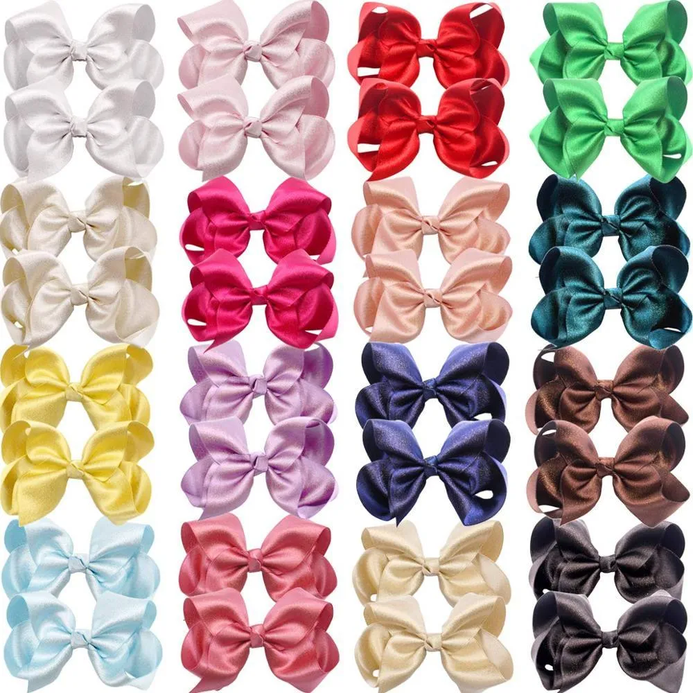 30 Pezzi Nastro Grosgrain in Coccodrillo per Capelli da Bambino 4.5" Fermagli per Fiocchi Per Ragazze Bambini Piccoli Adolescenti Bambini In Coppia_voghion.com