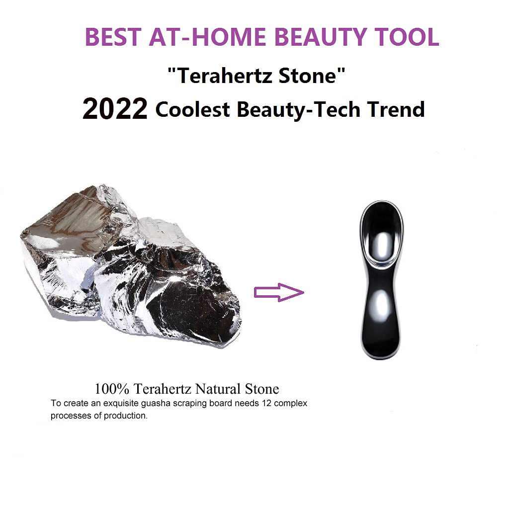 Terahertz Stone Gua Sha skrāpēšanas rīki Limfodrenāžas masāžas ierīce Guasha Board Ķermeņa skrāpēšanas zizlis Ādas skaistumkopšanas spa relaksējoša masāža_voghion.com