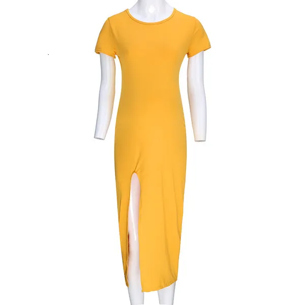 Kleider für Schwangere, eng, offen, lang, für Damen, einfarbig, O-Ausschnitt, Umstandskleid, Frühling, Sommer, kurzärmelig, Schwangerschaftskleidung 230404_voghion.com