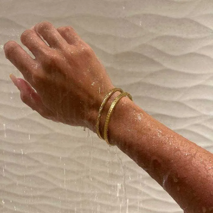 New Waterproof Stainless Steel Stacking Open CZ Cuff Bangles Gold Plated Star Zircon Bracelet Women INS Summer 2022_voghion.com