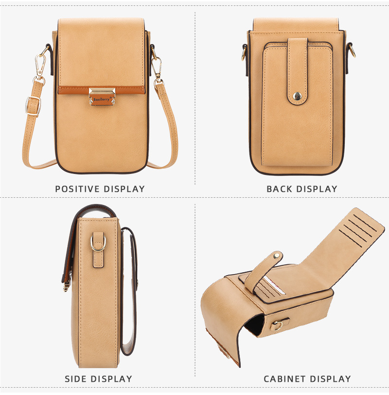 Baellerry new mobile phone bag women's version multi-color large capacity shoulder crossbody women's bag fashion ladies wallet_voghion.com