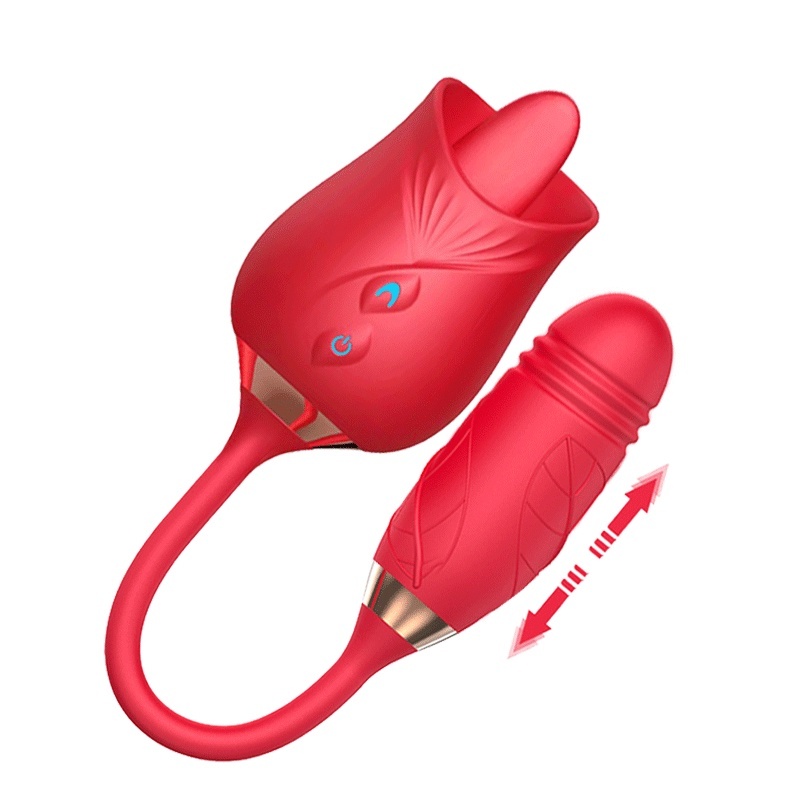 Weiblicher Vibrator, Brustwarzen-orale Rose, geformter G-Punkt, Klitoris-Saugfunktion, stimuliert Masturbation, Spielzeug für Erwachsene für Frauen_voghion.com
