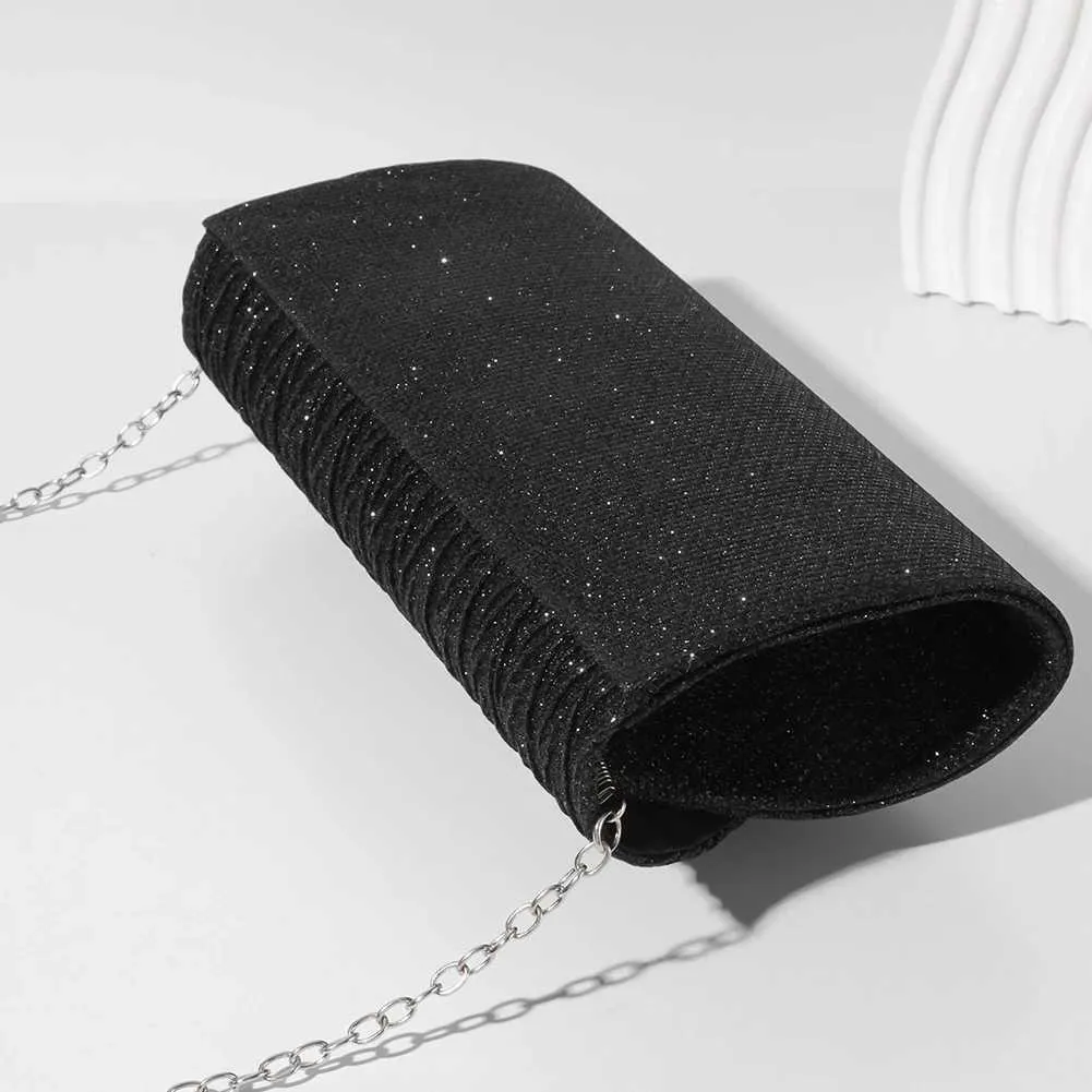 Elegante pochette con fiocco in cristallo scintillante da donna, con busta, per cena, sera, matrimonio, festa, ballo, portafoglio Y241019_voghion.com