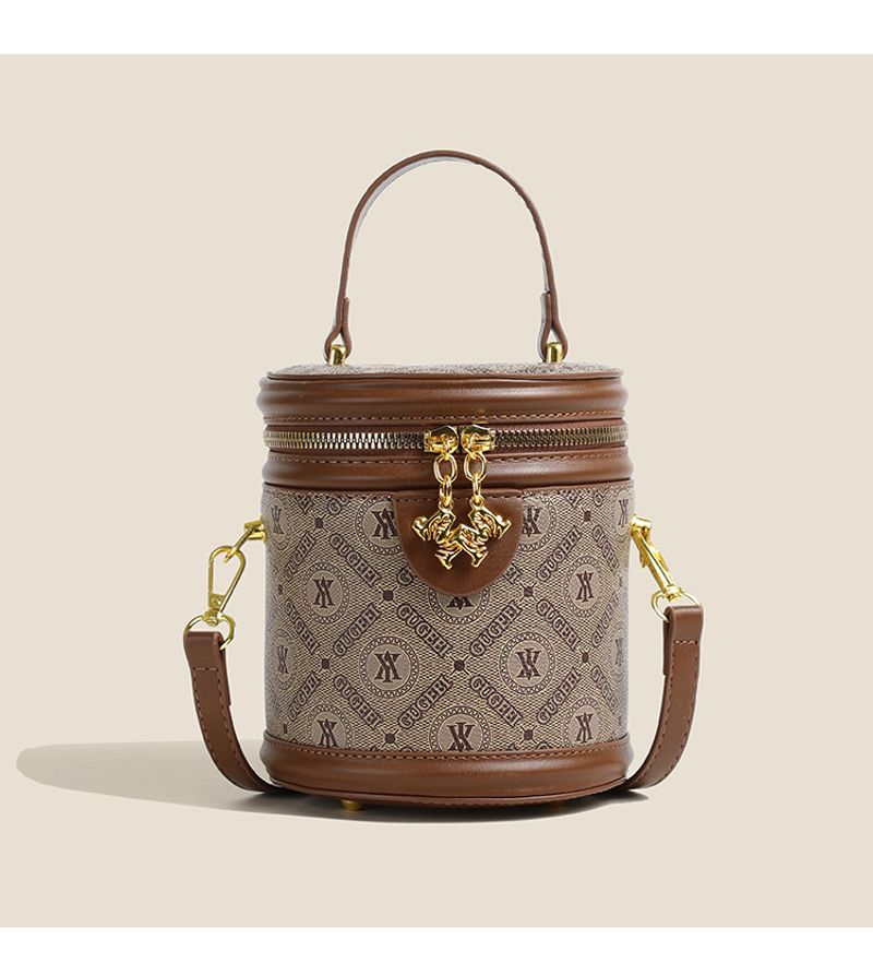Borsa a secchiello vintage donna tracolla motivo floreale pu_voghion.com