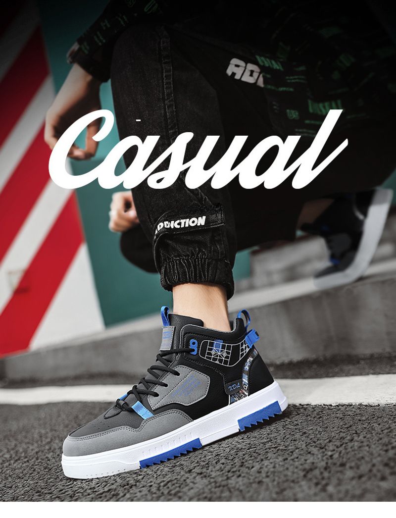 Scarpe da uomo alte in tela primavera 2024 nuove_voghion.com