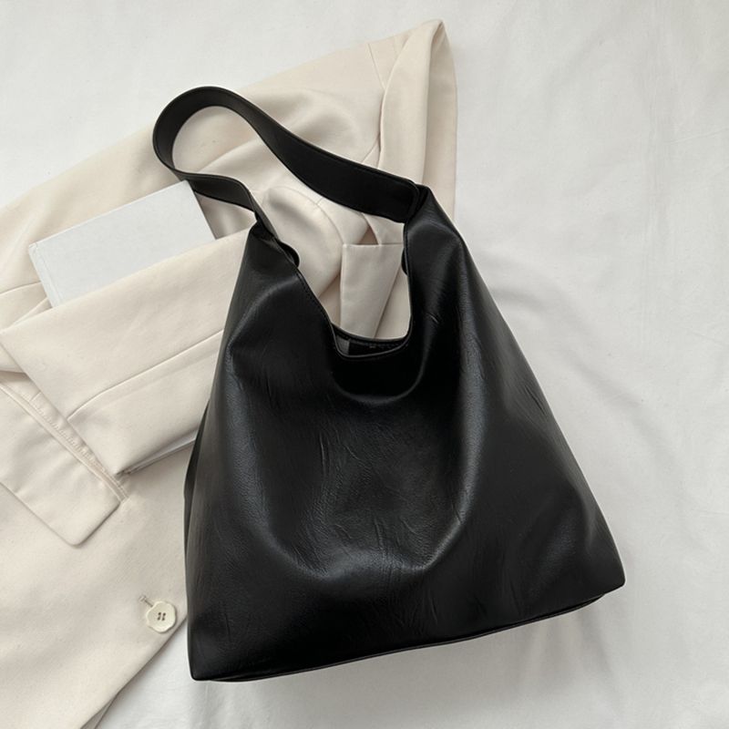 Weiche PU-Lederqualität Unterarmtasche Vintage Umhängetasche Pendler Grosse Handtasche Damen Vielseitige Tragetasche_voghion.com