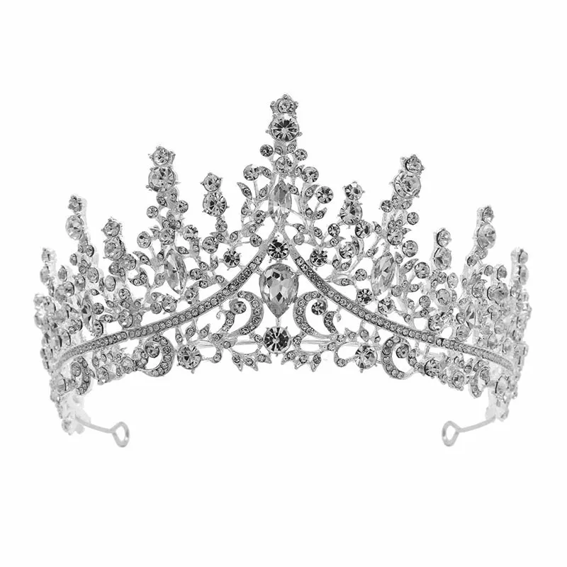 Bijoux pour cheveux Itacazzo Ensemble de coiffures de mariée Couronne Collier Boucles d'oreilles Diadèmes de mode en quatre pièces Convient pour le mariage des femmes_voghion.com