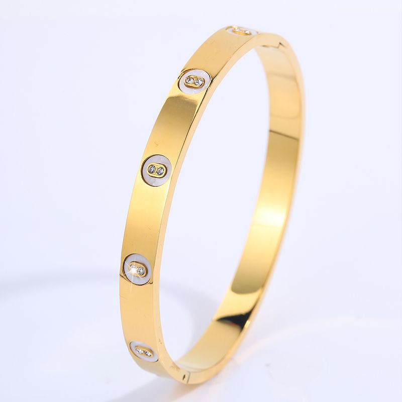 Casual Solid Color Titanium Steel Bangle In Bulk_voghion.com