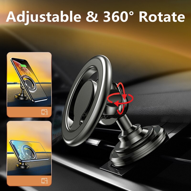 Magnetic Car Phone Holder Stand Magnet Car Mount Support GPS Mobile Bracket in Car For Macsafe iPhone 14 13 12 11 Samsung Xiaomi_voghion.com