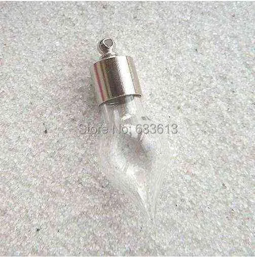 Lot de 50 tubes à vis 35 x 6 mm, pendentif en verre, cristal, médaillon de parfum, flacon de riz, bouchon à vis, breloque, bouteille de remplissage, G0927_voghion.com