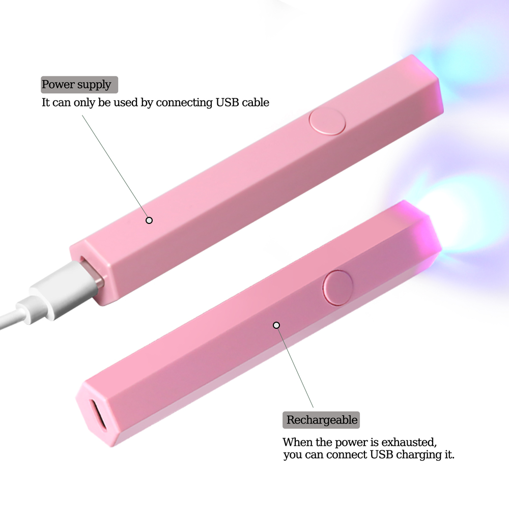 Bærbar salon Hurtigtørrende USB-negletørremaskine Hjemmefototerapiværktøj Professionel UV LED-neglelampe Mini lommelygtepen_voghion.com