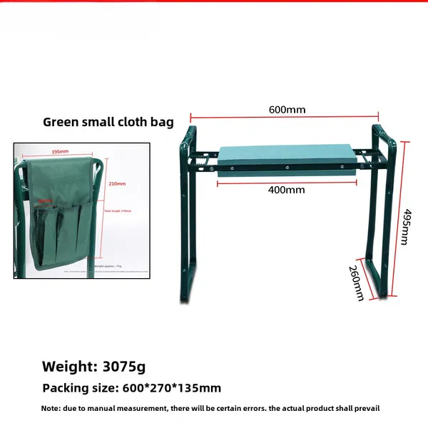 Foldable Garden Kneeler And Seat With Tool Bag For Gardening_voghion.com