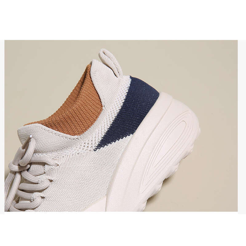 Paar Flyknit Socken Einfache Atmungsaktive Dicke Unterseite Multifunktionale Turnschuhe_voghion.com