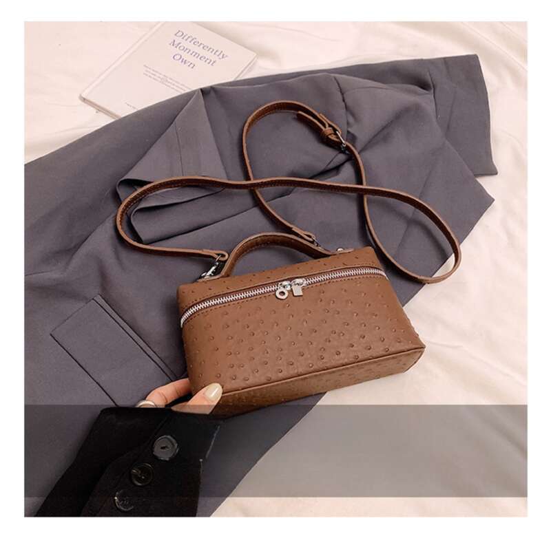 Nouveau mini sac à bandoulière à motif d'autruche_voghion.com