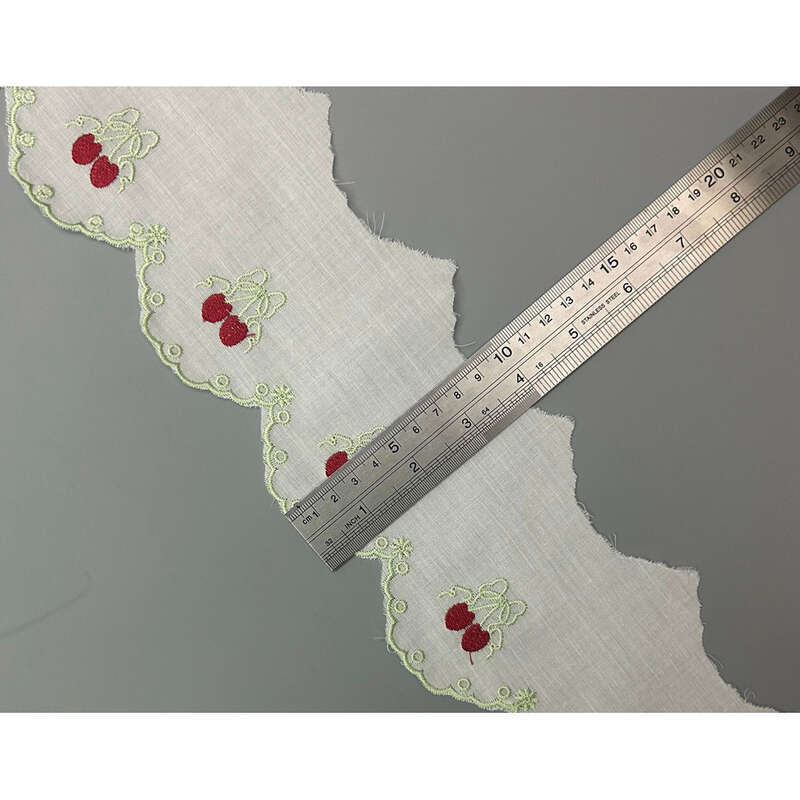 11CM Four-color Cotton Mesh Organza Barcode Lolita DIY Multi-color Lace Accessory Strip Flower_voghion.com