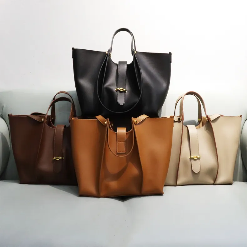 Abendtaschen Echtes Leder Tote Damentasche Herbst- und Wintermode Lässige Handtasche Schulter Große Kapazität Crossbody_voghion.com