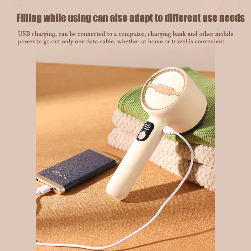 Rechargeable White Fabric Shaver - Clothes Hair Remover For Wardrobe Maintenance
_voghion.com