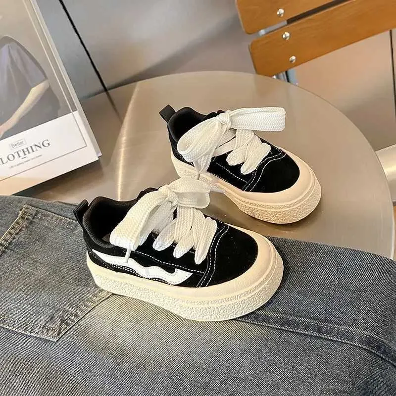 Boys and Girls Canvas School Performance Baby Biscuits Bottom Breathable Childrens Shoes M241016_voghion.com
