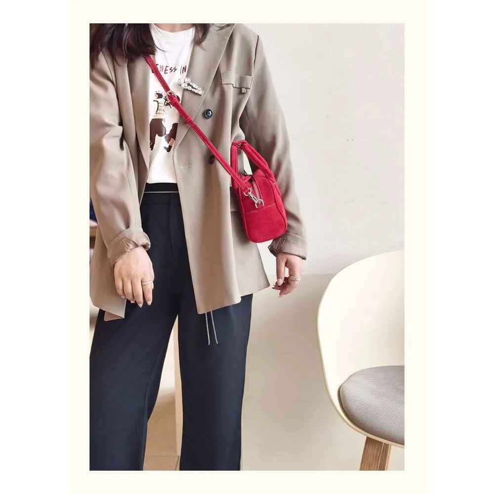 Sac à bandoulière rétro tendance en cuir véritable et daim pour femme_voghion.com