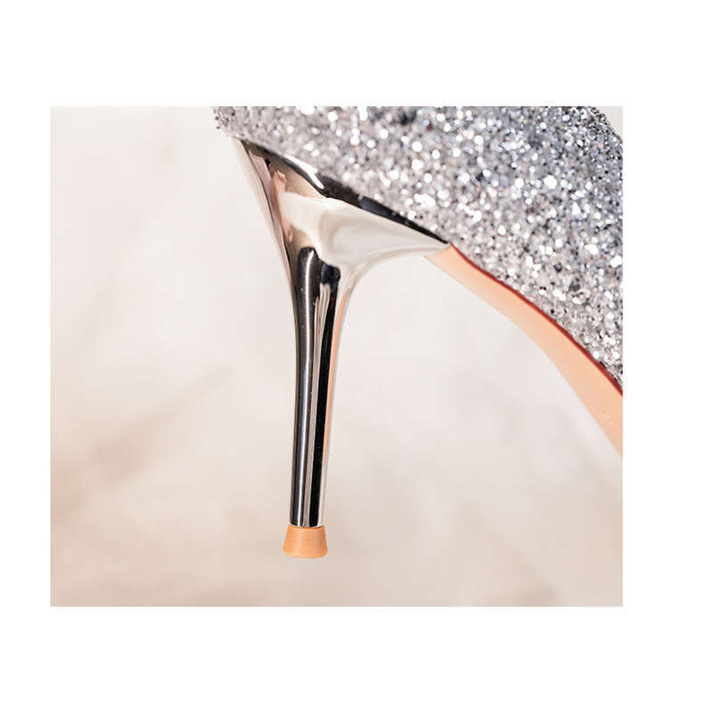 Leisurely Wedding Banquet High Shallow Mouth, Glitter Rhinestones, Bow, Single Shoes, Women's Shoes_voghion.com