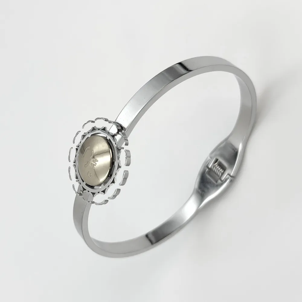 Fashion Bracelets Bangle Brand Designer Letter Sier Plated Stainless Steel Bracelet Men Women Wedding Jewelry Gifts_voghion.com