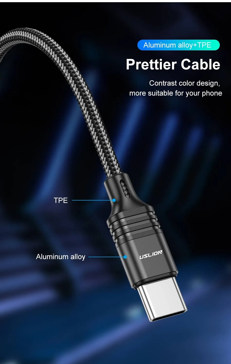 100W USB Type C PD Charging For Samsung S22 S21 Xiaomi 12T Pro To USB-C Cable Mobile Phone Charger Wire Cord_voghion.com