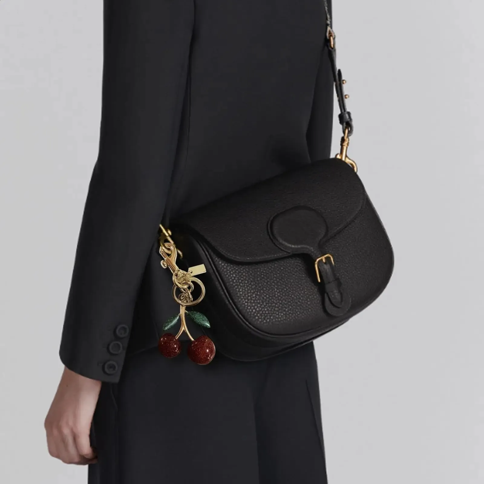 Bag Cute Keychain with Metal Key Ring and Clip Cherry Charm PurseBags Accessories for Women 240813_voghion.com