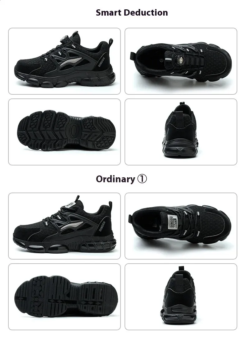 Rotating Button Mens Womens Steel Toe Plus Size 47 48 Work Sports Shoes Protective Safety Boots 250226_voghion.com