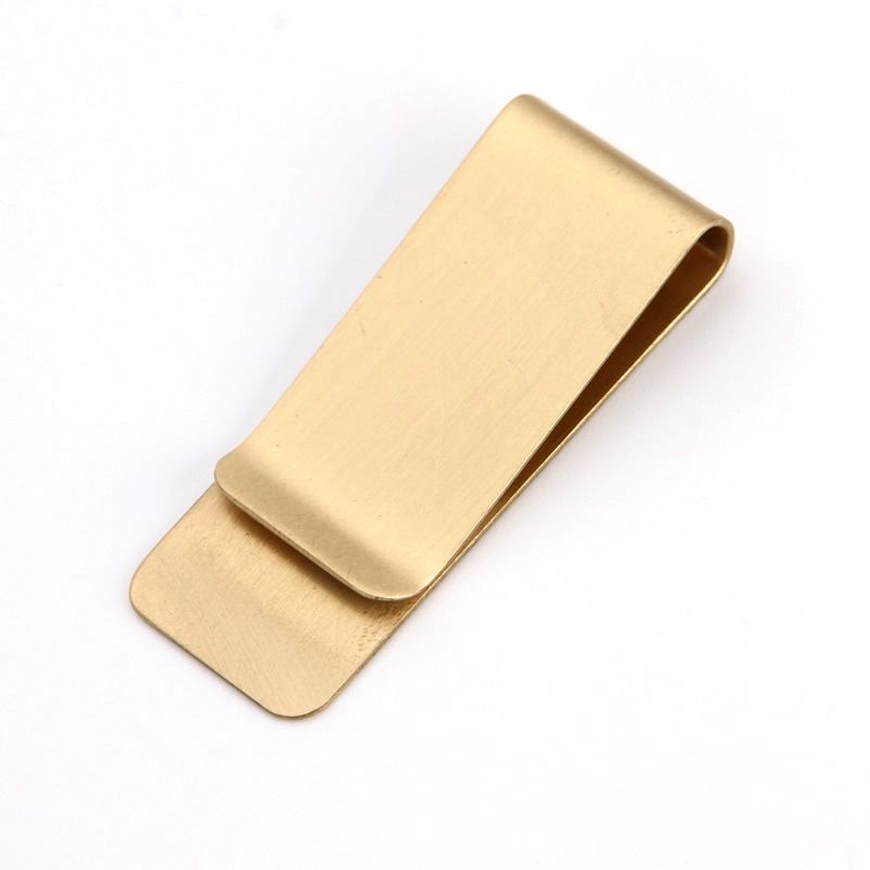 Vertical fashion simple hardware pen metal money clip stainless steel brass wallet can be processed_voghion.com