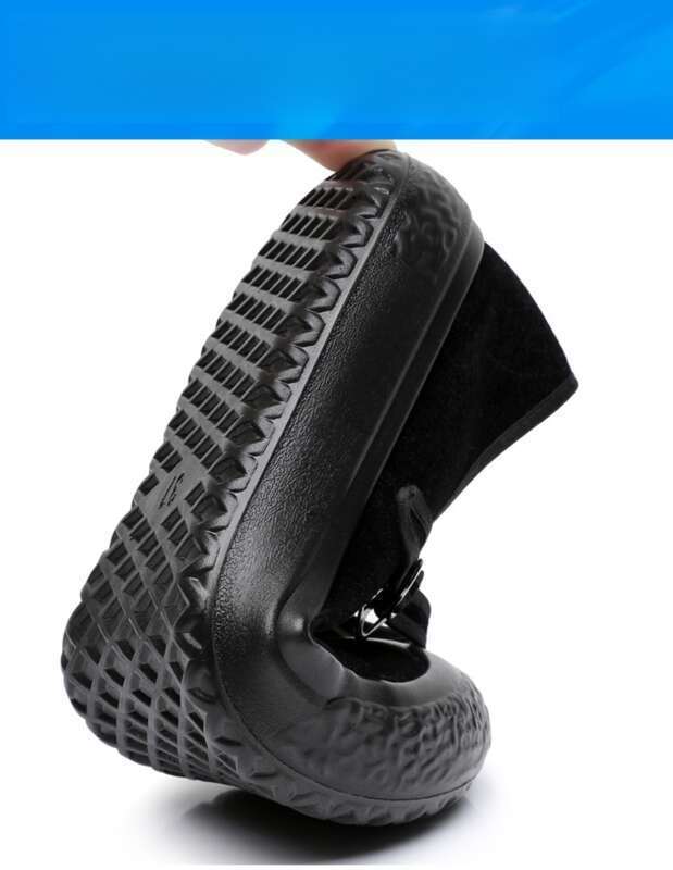 Sapatos de dança cerimonial de hotel com sola grossa feminina, sapatos de mãe, tecido preto_voghion.com
