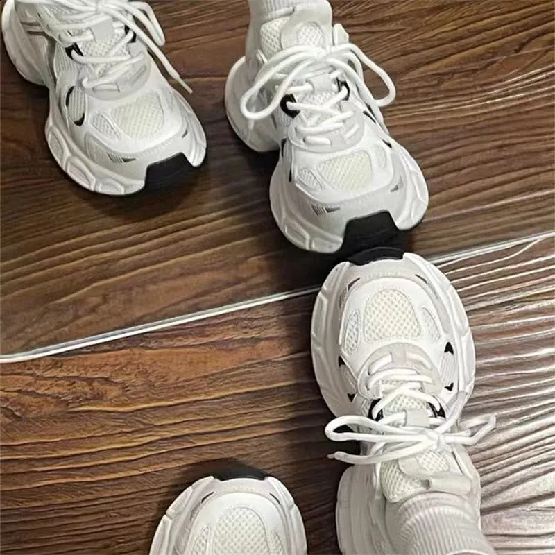 TUINANLE Baskets à lacets en maille respirante pour femmes, chaussures plates à plateforme, semelle épaisse, baskets décontractées pour femmes, sport_voghion.com