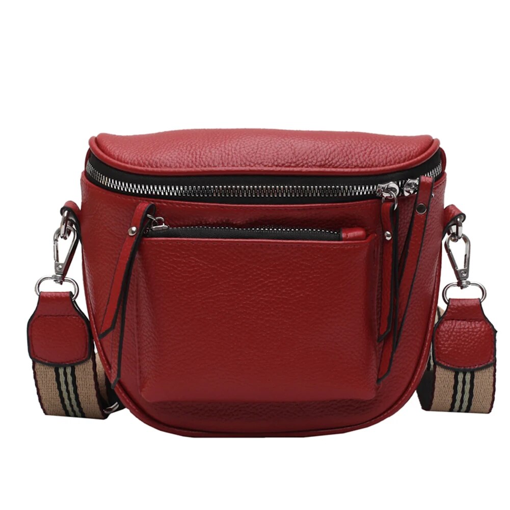 С доставкой Damen Vintage Leder Crossbody Schulter Taschen für Frauen Brust Tasche 2023 Marke Dame Trend Handtaschen Fanny Pack_voghion.com