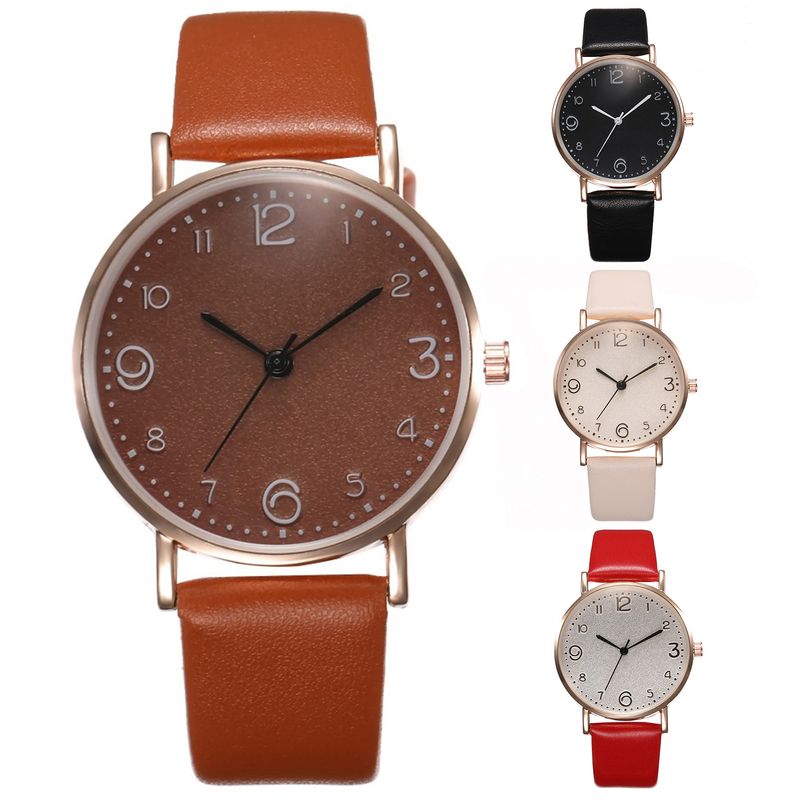 Yamaler Orologio da polso al quarzo analogico con cinturino in ecopelle da donna casual semplice alla moda coreana_voghion.com